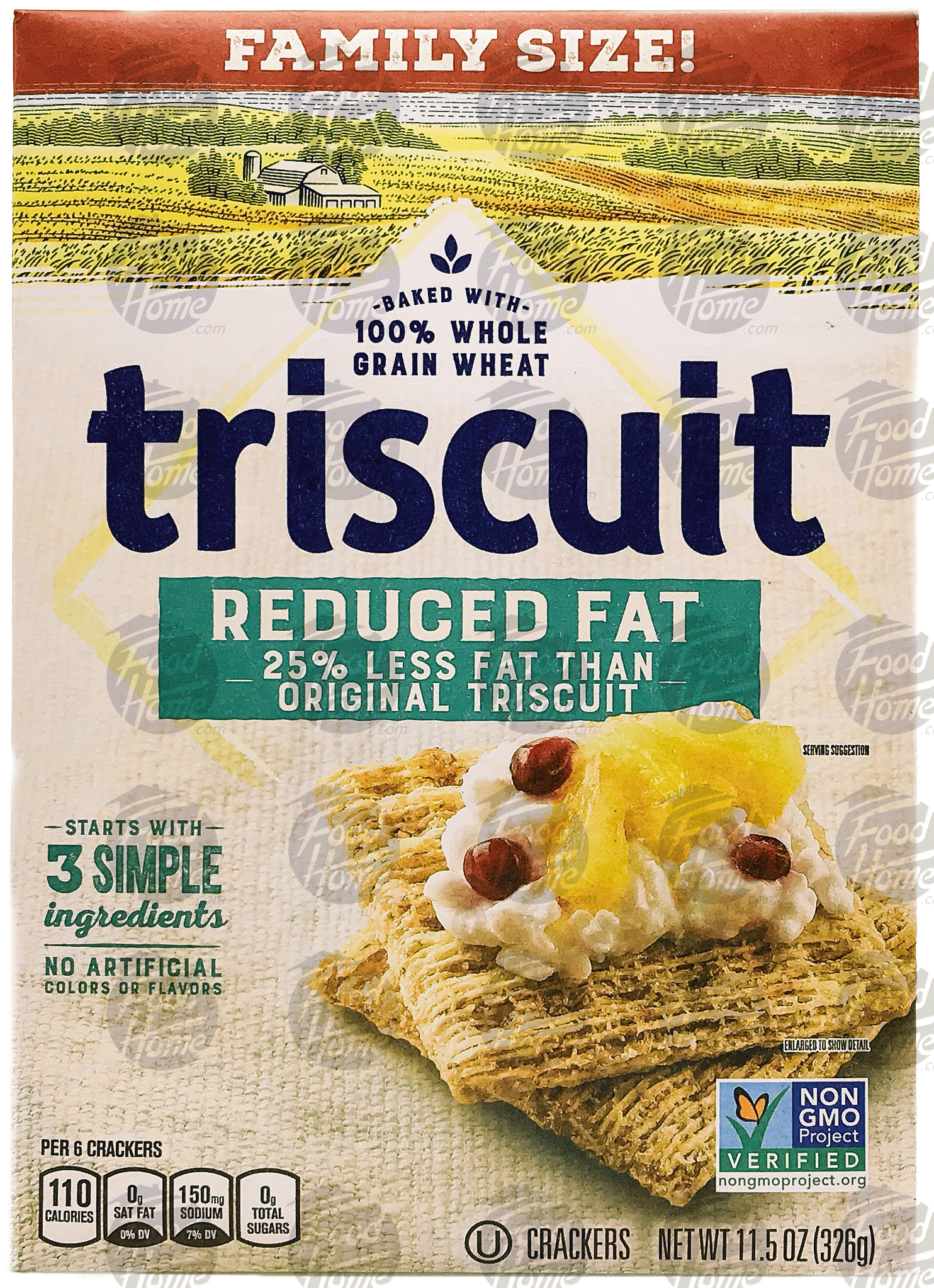 Triscuit Family Size! wheat crackers, 25% less fat Full-Size Picture